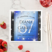 Elegant 67th Star Sapphire Wedding Jubileum Servet (Insitu)