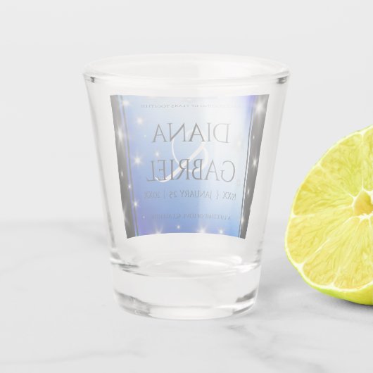 Elegant 67th Star Sapphire Wedding Jubileum Shot Glas (Achterkant)