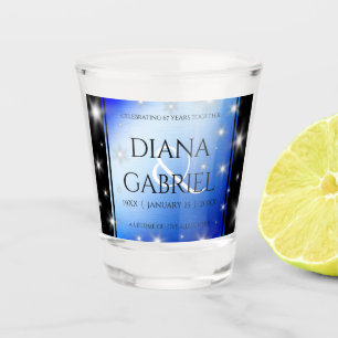 Elegant 67th Star Sapphire Wedding Jubileum Shot Glas