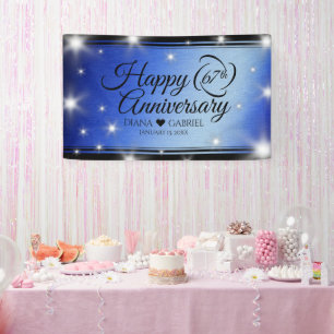 Elegant 67th Star Sapphire Wedding Jubileum Spandoek