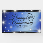 Elegant 67th Star Sapphire Wedding Jubileum Spandoek (Horizontaal)