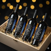 Elegant 67th Star Sapphire Wedding Jubileum Wijn Etiket