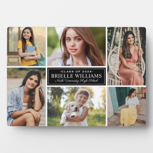 Elegant 6 Foto Afstuderen Collage Fotoplaat (voorkant)