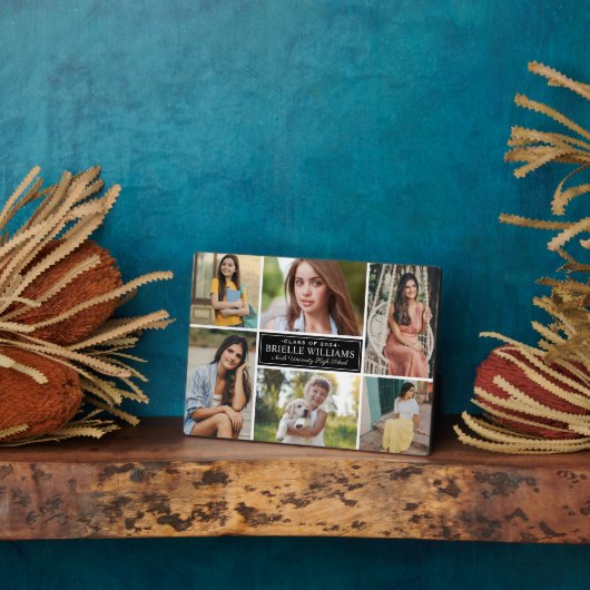 Elegant 6 Foto Afstuderen Collage Fotoplaat (Zijkant)