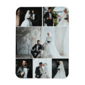 Elegant 6 foto bruiloft collage Keepsake Magneet (Verticaal)