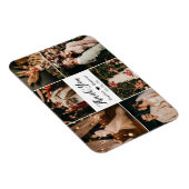 Elegant 6 Foto Collage Weddenschap Bedankt Magnet Magneet (Rechterzijde)