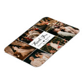 Elegant 6 Foto Collage Weddenschap Bedankt Magnet Magneet (Linkerzijde)