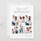 Elegant 6 Fotocollage het gelukkigst Feestdagenkaart (Voorkant)