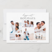 Elegant 6 Fotocollage kerst het gelukkigst Feestdagenkaart (Voorkant)