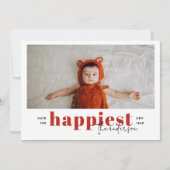 Elegant 6 Photo Collage heeft het gelukkigste nieu Feestdagenkaart (Voorkant)