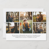 Elegant 6 Photo Collage heeft het gelukkigste nieu Feestdagenkaart (Achterkant)