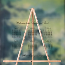 Elegant 6 tafel zitplaatsen kaart Acryl teken
