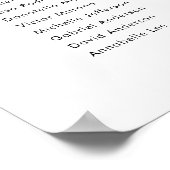 Elegant 6 Tafels Welkom Zitplaatskaart Poster (Hoek)