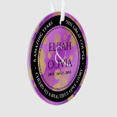 Elegant 6e 33e Amethyst Wedding Jubileum Ornament (voorkant)
