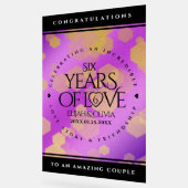 Elegant 6e Amethyst Wedding Jubileum Acryl Bord (Hoek)