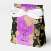 Elegant 6e Amethyst Wedding Jubileum Bedankdoosjes (Voorkant Zijde)