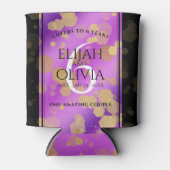 Elegant 6e Amethyst Wedding Jubileum Blikjeskoeler (Voorkant)