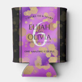 Elegant 6e Amethyst Wedding Jubileum Blikjeskoeler (Achterkant)