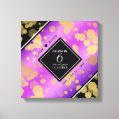 Elegant 6e Amethyst Wedding Jubileum Canvas Afdruk (Voorkant)