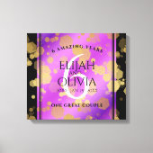 Elegant 6e Amethyst Wedding Jubileum Canvas Afdruk (Voorkant)