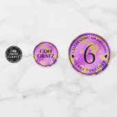 Elegant 6e Amethyst Wedding Jubileum Confetti (Voorkanten)