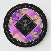 Elegant 6e Amethyst Wedding Jubileum Grote Klok (Voorkant)