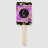 Elegant 6e Amethyst Wedding Jubileum Handwaaier (Achterkant)