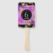 Elegant 6e Amethyst Wedding Jubileum Handwaaier (Voorkant)