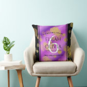 Elegant 6e Amethyst Wedding Jubileum Kussen (Stoel)