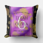 Elegant 6e Amethyst Wedding Jubileum Kussen (Voorkant)