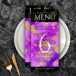 Elegant 6e Amethyst Wedding Jubileum Menu