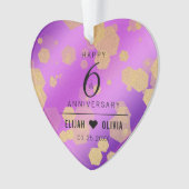 Elegant 6e Amethyst Wedding Jubileum Ornament (voorkant)
