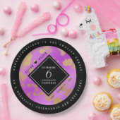 Elegant 6e Amethyst Wedding Jubileum Papieren Bordje (Feest)