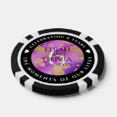 Elegant 6e Amethyst Wedding Jubileum Poker Chips (Enkel)