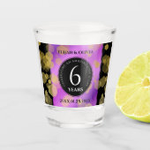 Elegant 6e Amethyst Wedding Jubileum Shot Glas (Voorkant)