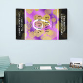 Elegant 6e Amethyst Wedding Jubileum Spandoek (Beurs)
