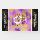 Elegant 6e Amethyst Wedding Jubileum Spandoek (Horizontaal)