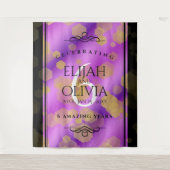 Elegant 6e Amethyst Wedding Jubileum Wandkleed (Voorkant)