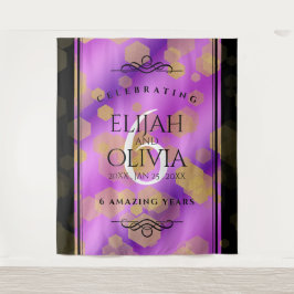 Elegant 6e Amethyst Wedding Jubileum Wandkleed