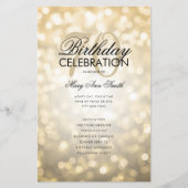 Elegant 70 Birthday Program Licht Gold Menu (Voorkant)