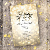 Elegant 70 Birthday Program Licht Gold Menu