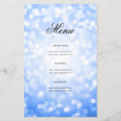 Elegant 70 Birthday Program Lights Navy Menu (Achterkant)