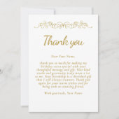 Elegant 70 en Fabulous Ornament 70th Birthday Bedankkaart (Voorkant)