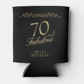 Elegant 70 en Fabulous Ornament 70th Birthday Blikjeskoeler (Voorkant)