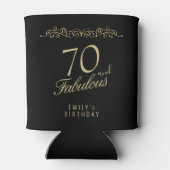 Elegant 70 en Fabulous Ornament 70th Birthday Blikjeskoeler (Achterkant)