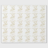Elegant 70 en Fabulous Ornament 70th Birthday Cadeaupapier (Vlak)