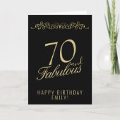 Elegant 70 en Fabulous Ornament 70th Birthday Kaart (Voorkant)