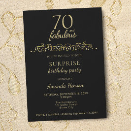 Elegant 70 en Fabulous Ornament 70th Birthday Kaart