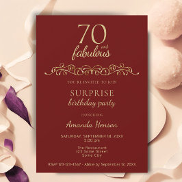 Elegant 70 en Fabulous Ornament 70th Birthday Kaart