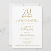 Elegant 70 en Fabulous Ornament 70th Birthday Kaart (Voorkant)